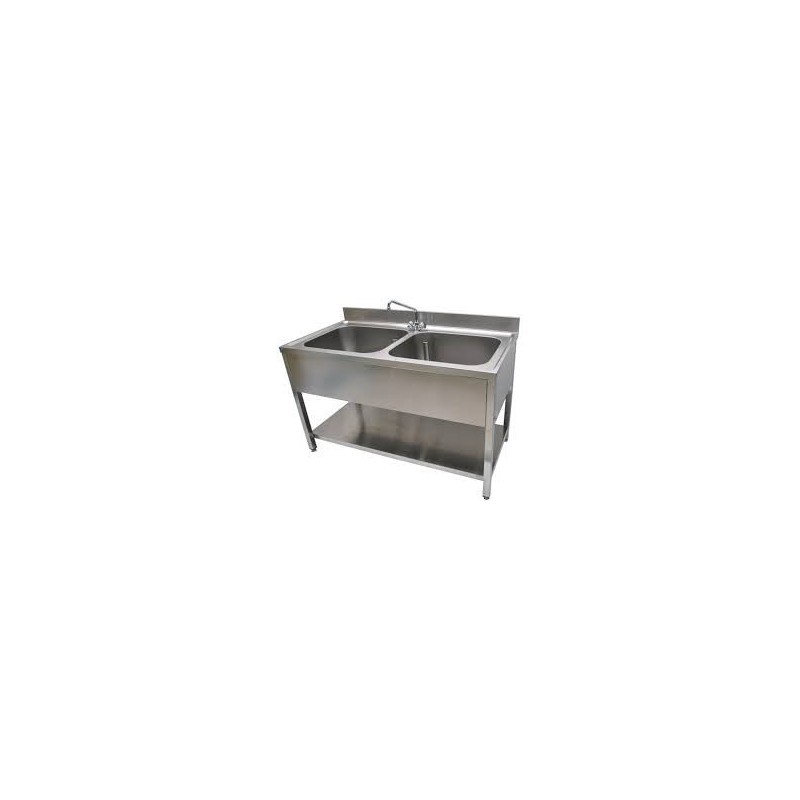 Plonge inox 2 bacs