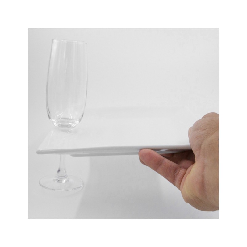 Assiette Cocktail avec Encoche Porte Verre