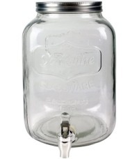 Fontaine en verre double 4L avec socle