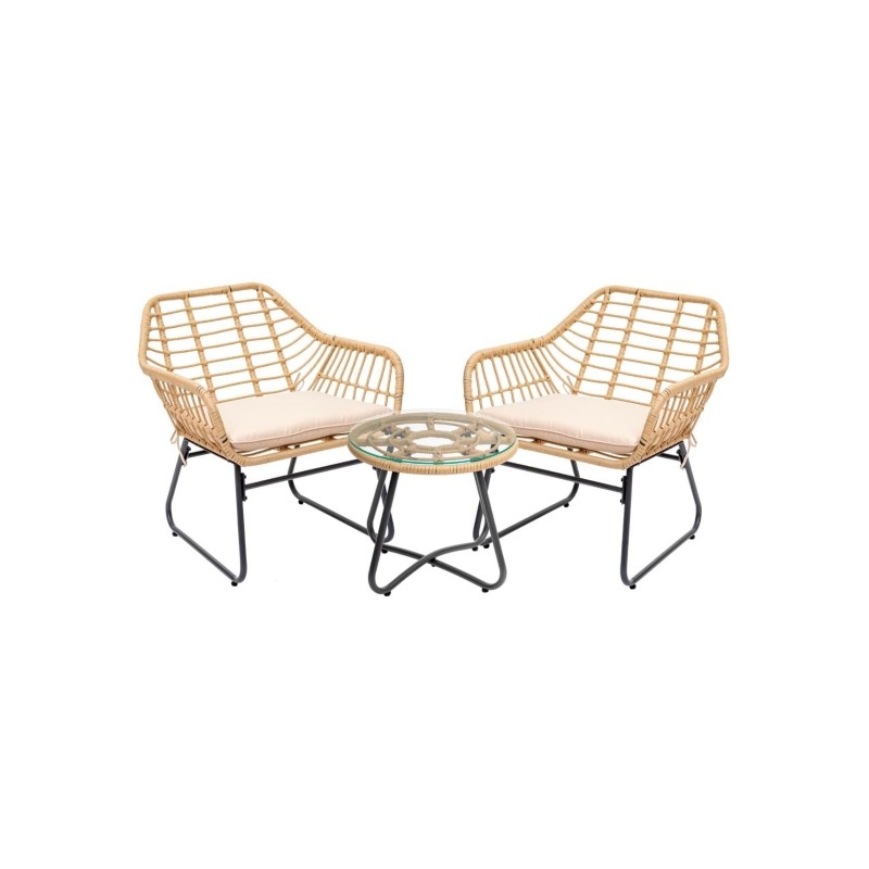 Salon De Jardin 3 Places En Résine