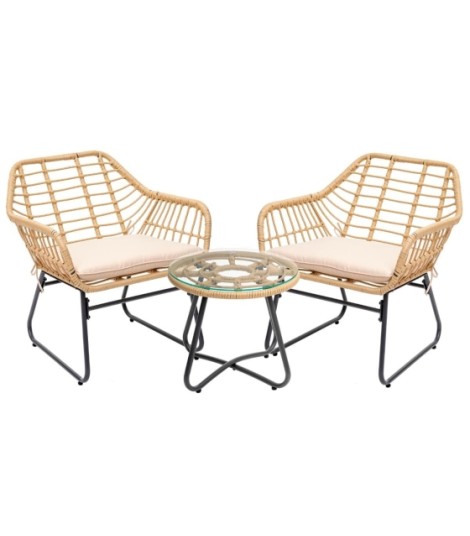 Salon De Jardin 3 Places En Résine