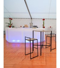 Salon de jardin 4 places en rotin beige