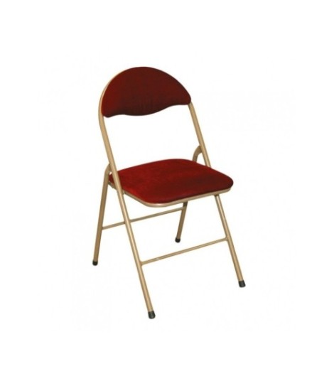 Chaise VELOURS Pliante Bordeaux
