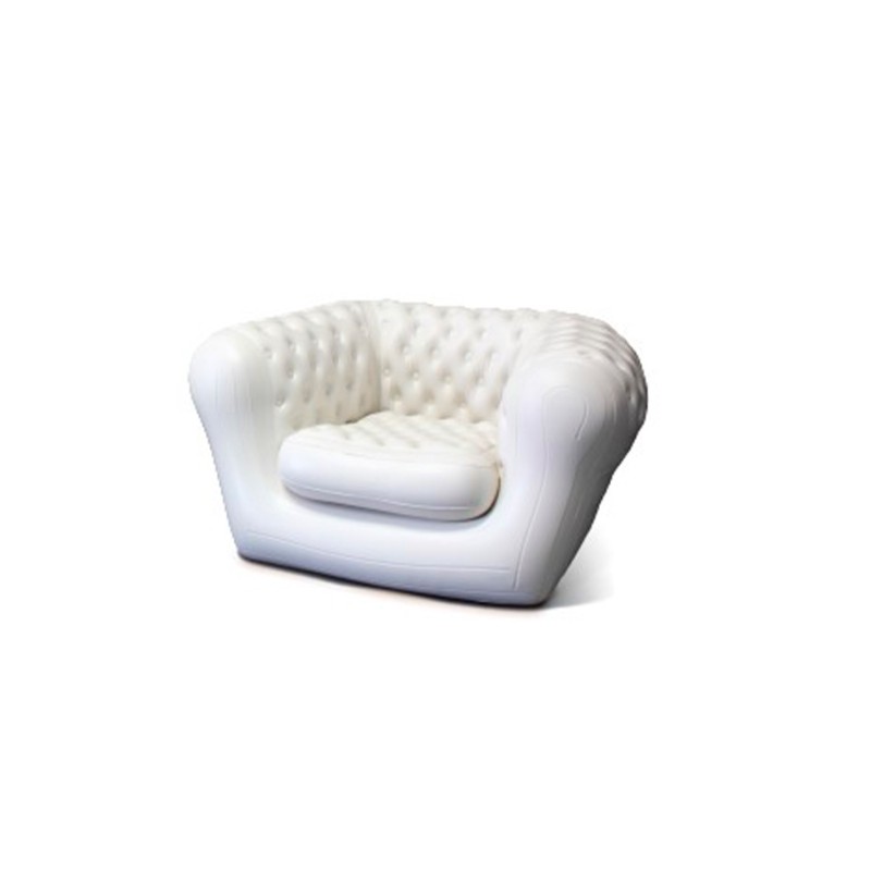 Fauteuil gonflable Blanc crème BUBBLE - 1 place
